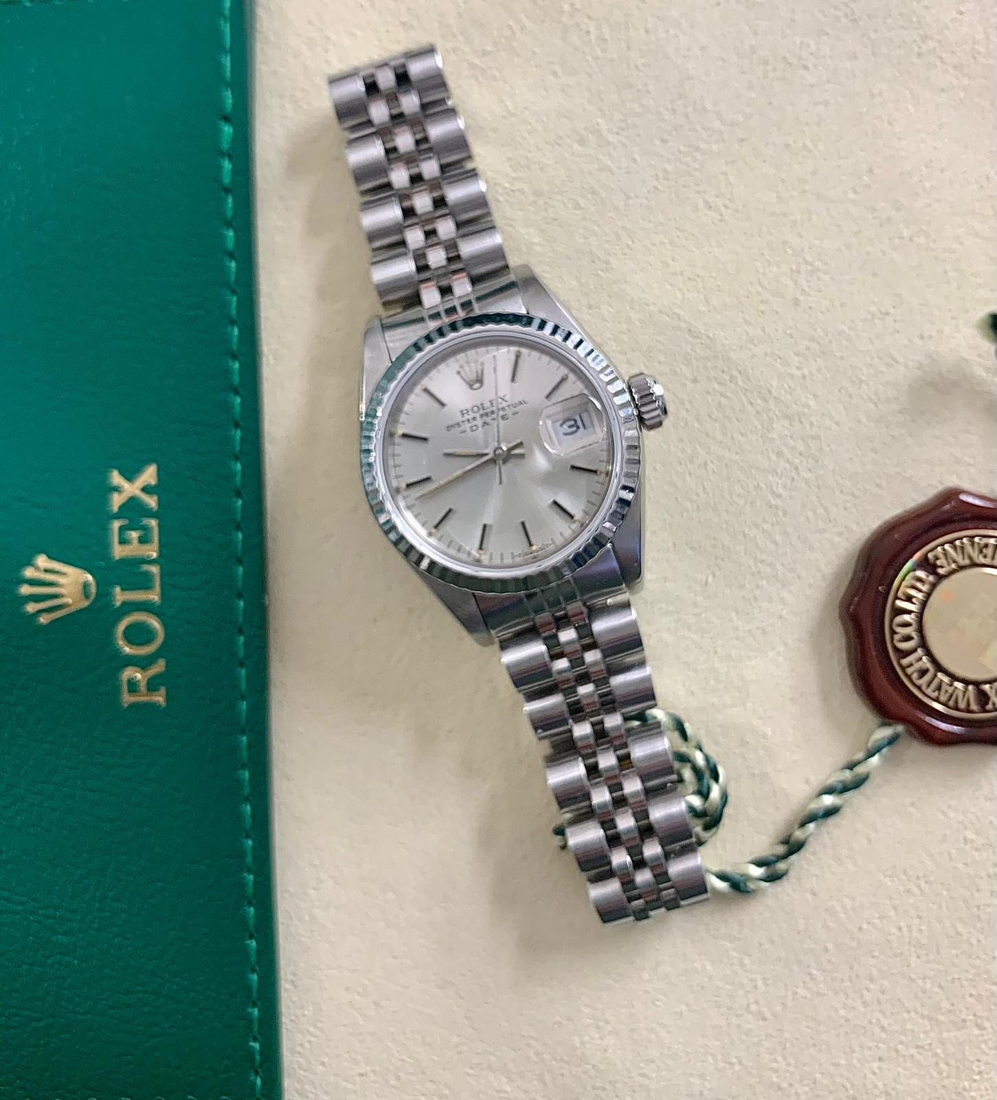 Rolex Lady Oyster Date Silver 26mm